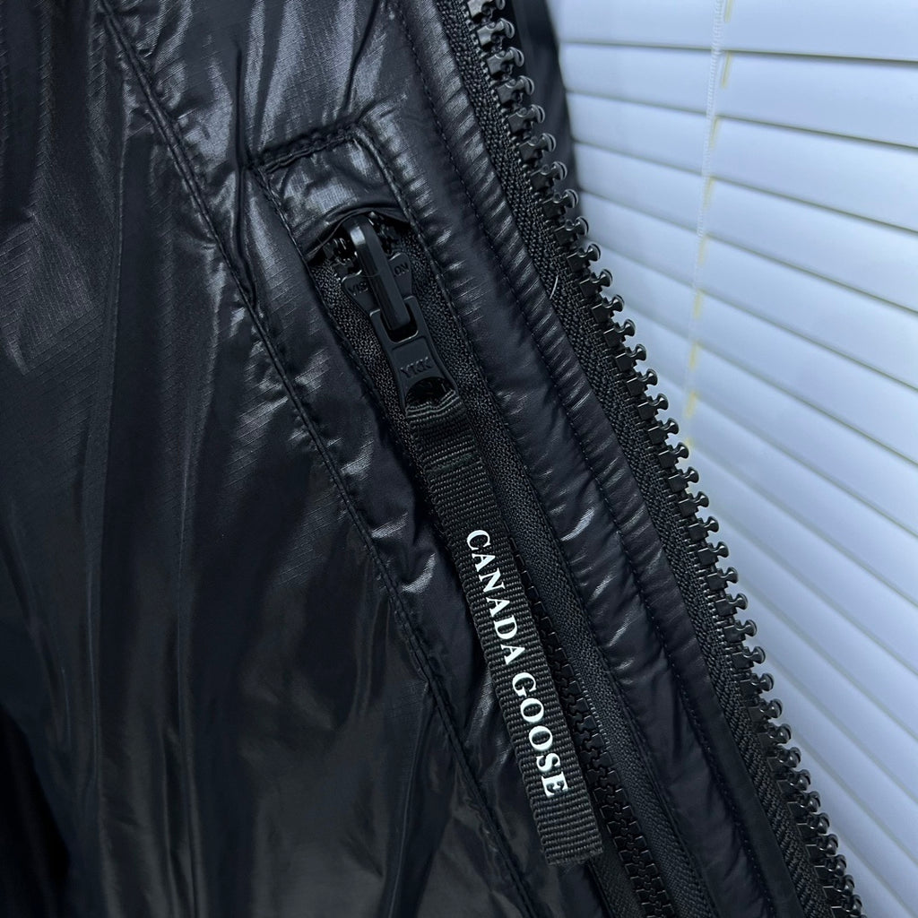 Canada Goose Black Glossy Quilted Hooded Puffer Jacket