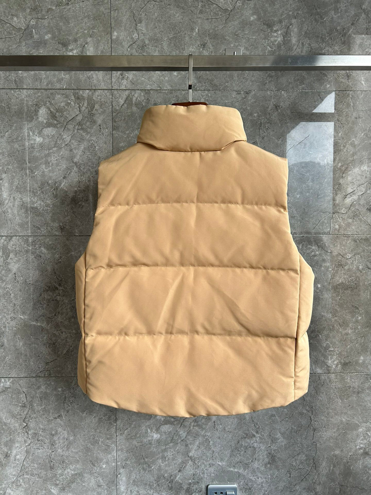 Canada Goose Camel Beige Quilted Stand-Collar Puffer Vest