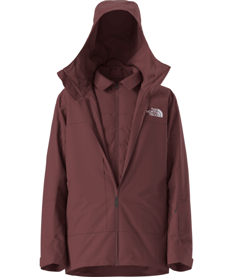 The North Face Dusty Burgundy Hooded Layered Jacket