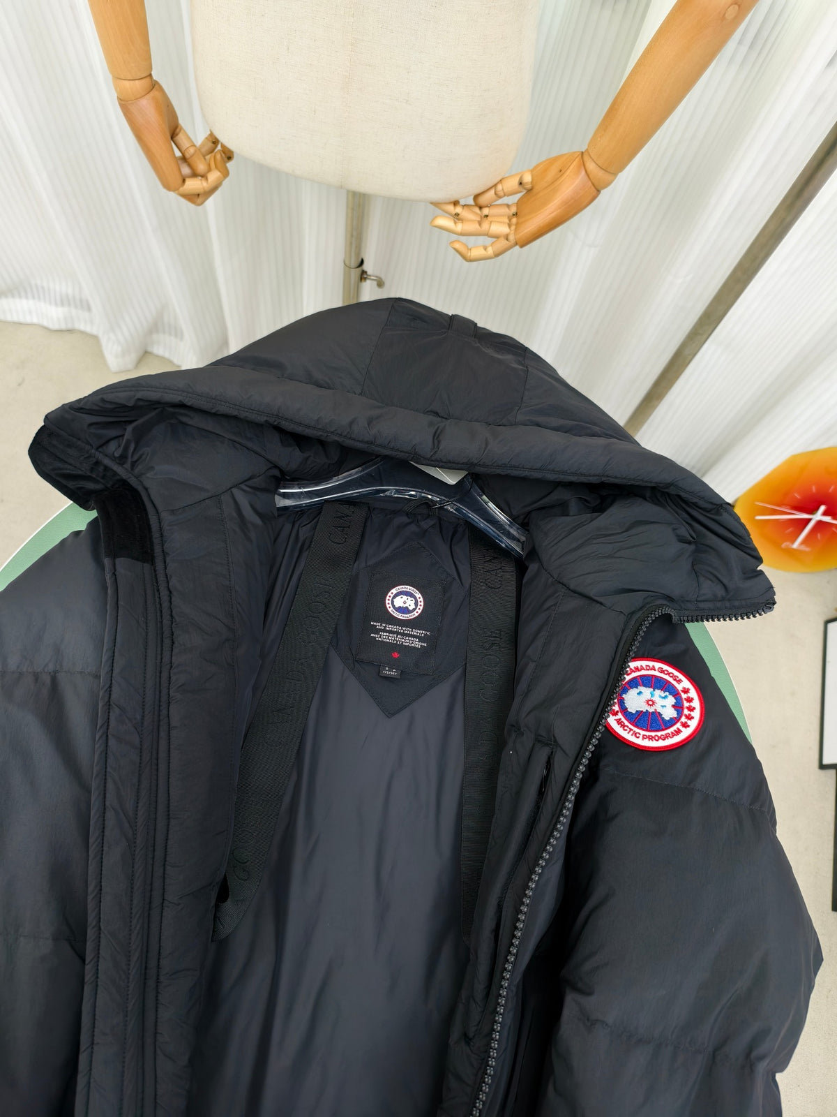 Canada Goose Black Quilted Hooded Puffer Jacket