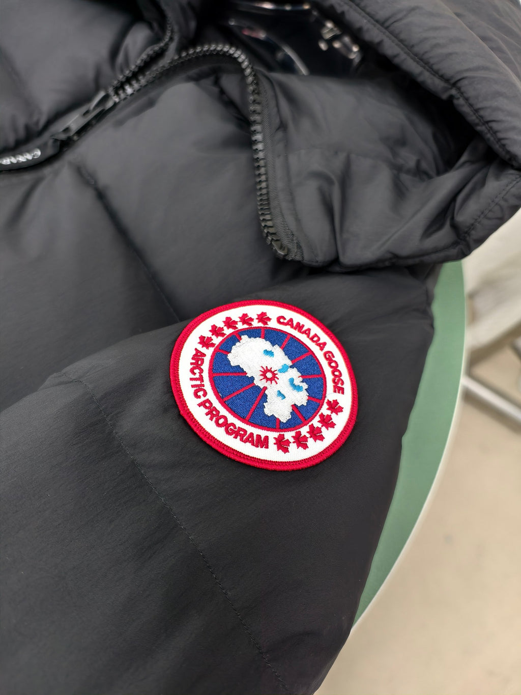 Canada Goose Black Quilted Hooded Puffer Jacket