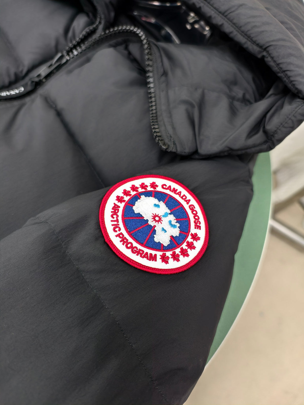 Canada Goose Black Quilted Hooded Puffer Jacket