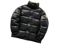 Moncler Black Glossy Quilted Stand-Collar Puffer Jacket