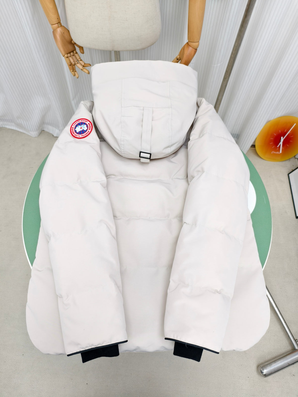 Canada Goose White Quilted Hooded Puffer Jacket