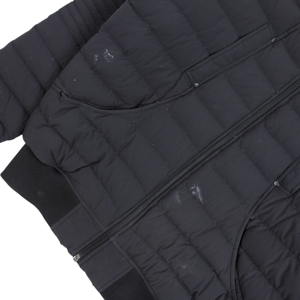 Moncler Charcoal Grey Quilted Zip-Up Bomber Jacket