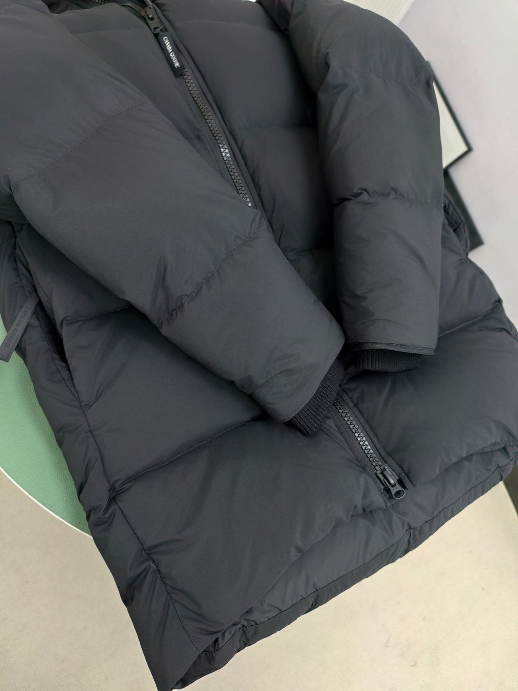 Canada Goose Black Quilted Hooded Puffer Jacket