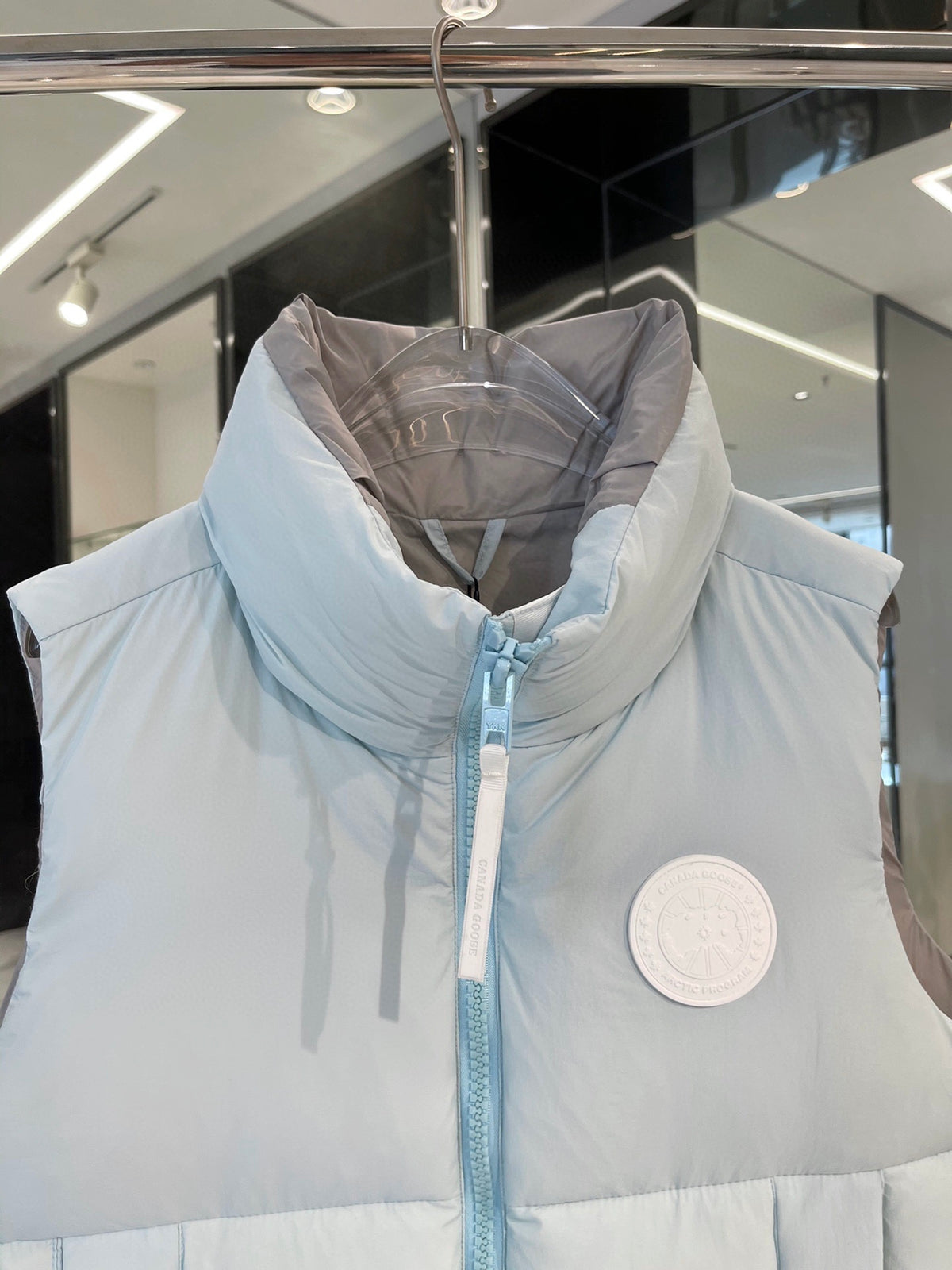 Canada Goose Ice Blue Quilted Stand-Collar Puffer Vest