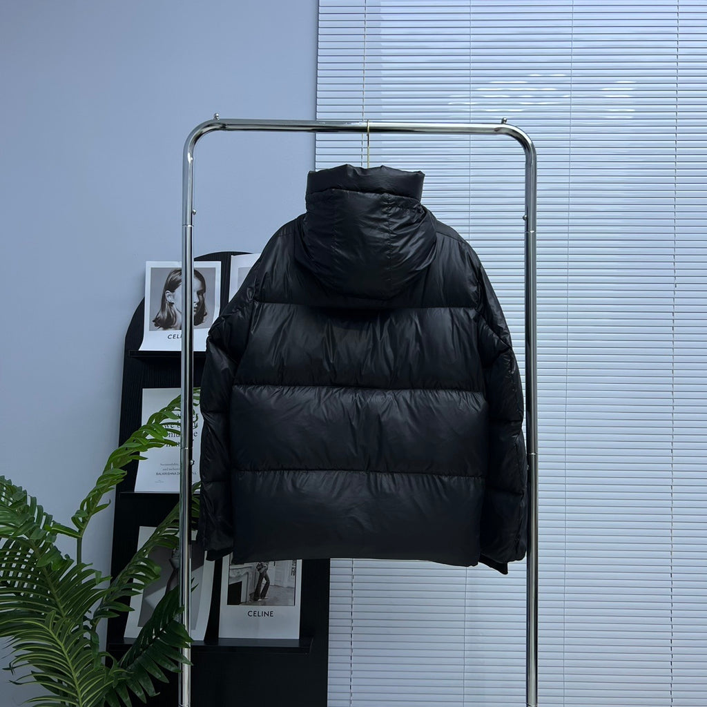 Canada Goose Black Glossy Quilted Hooded Puffer Jacket