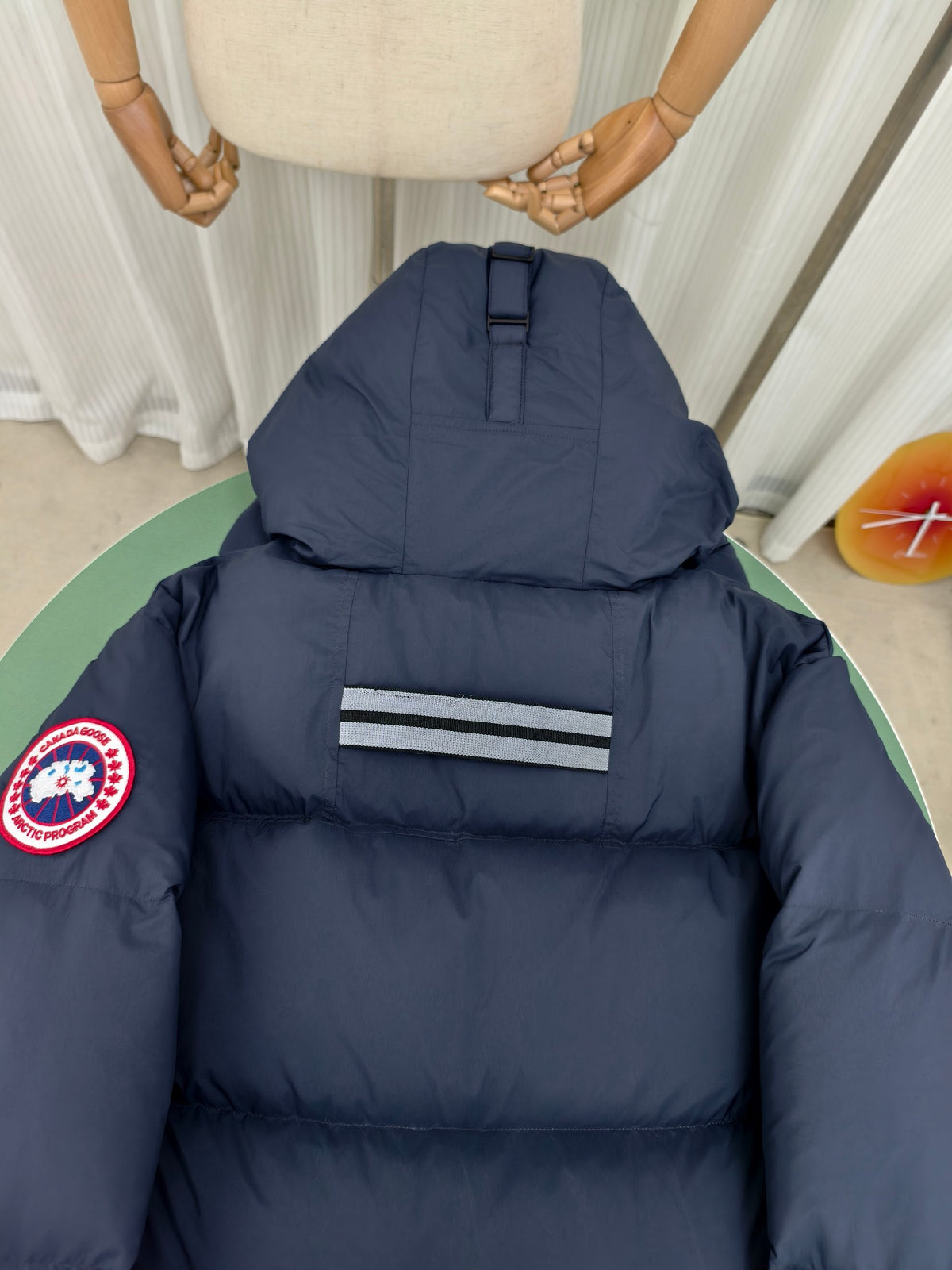 Canada Goose Navy Blue Quilted Hooded Puffer Jacket
