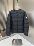 Moncler Black Quilted Collarless Puffer Jacket