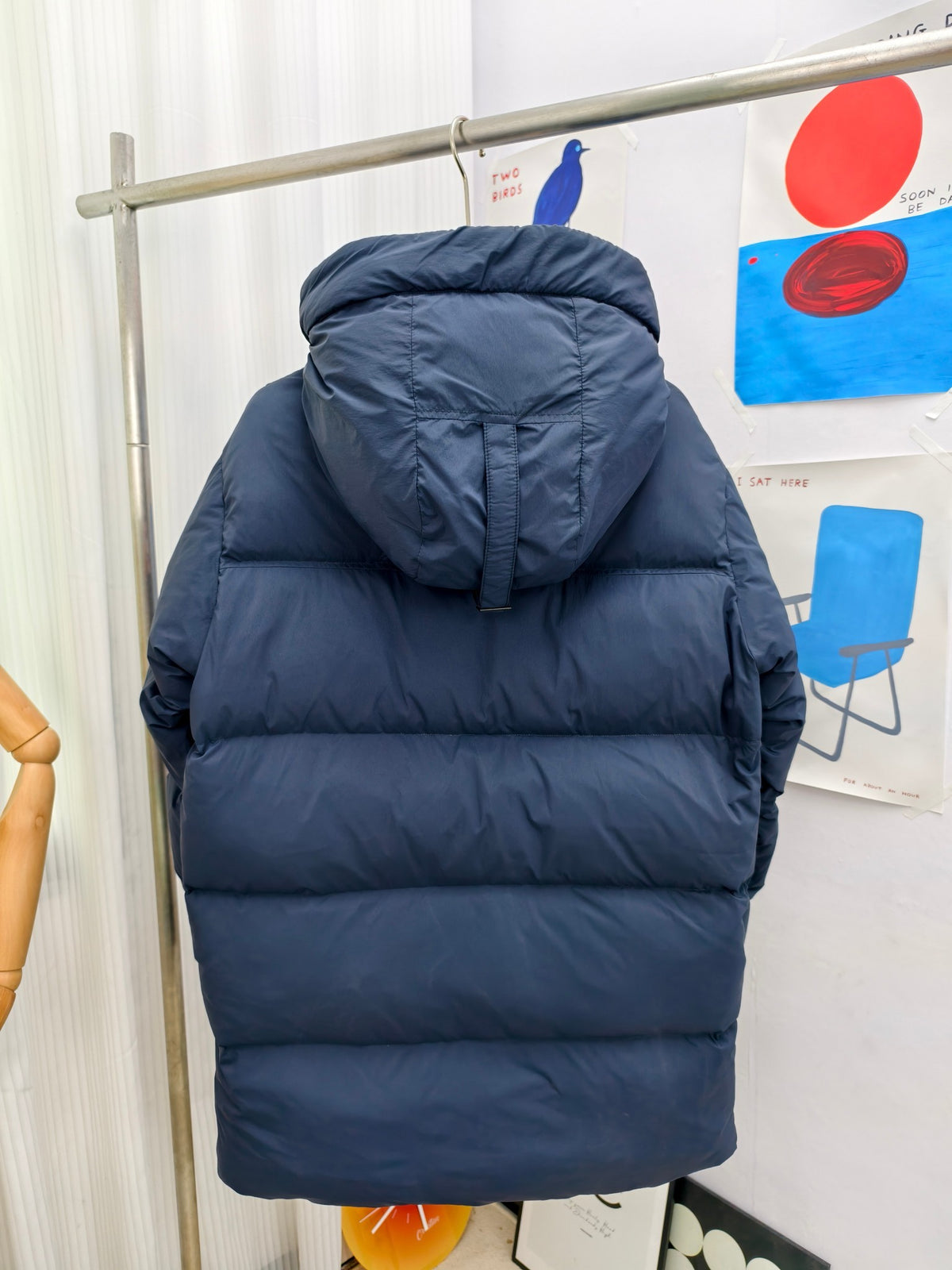 Canada Goose Navy Blue Quilted Hooded Puffer Jacket
