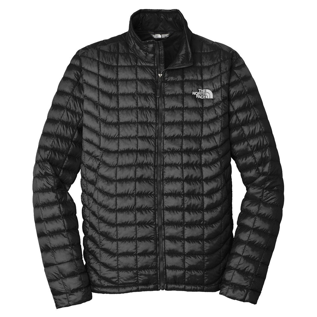 The North Face Black Grid-Quilted Stand-Collar Jacket