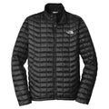 The North Face Black Grid-Quilted Stand-Collar Jacket