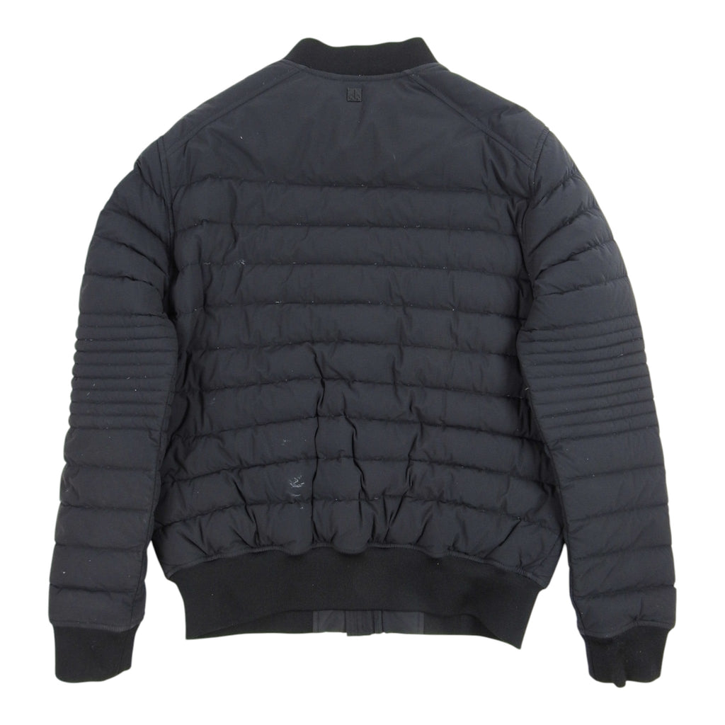 Moncler Charcoal Grey Quilted Zip-Up Bomber Jacket