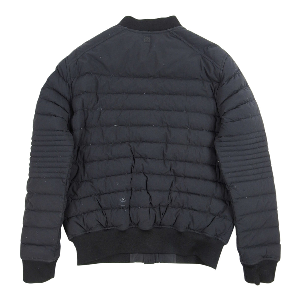 Moncler Charcoal Grey Quilted Zip-Up Bomber Jacket