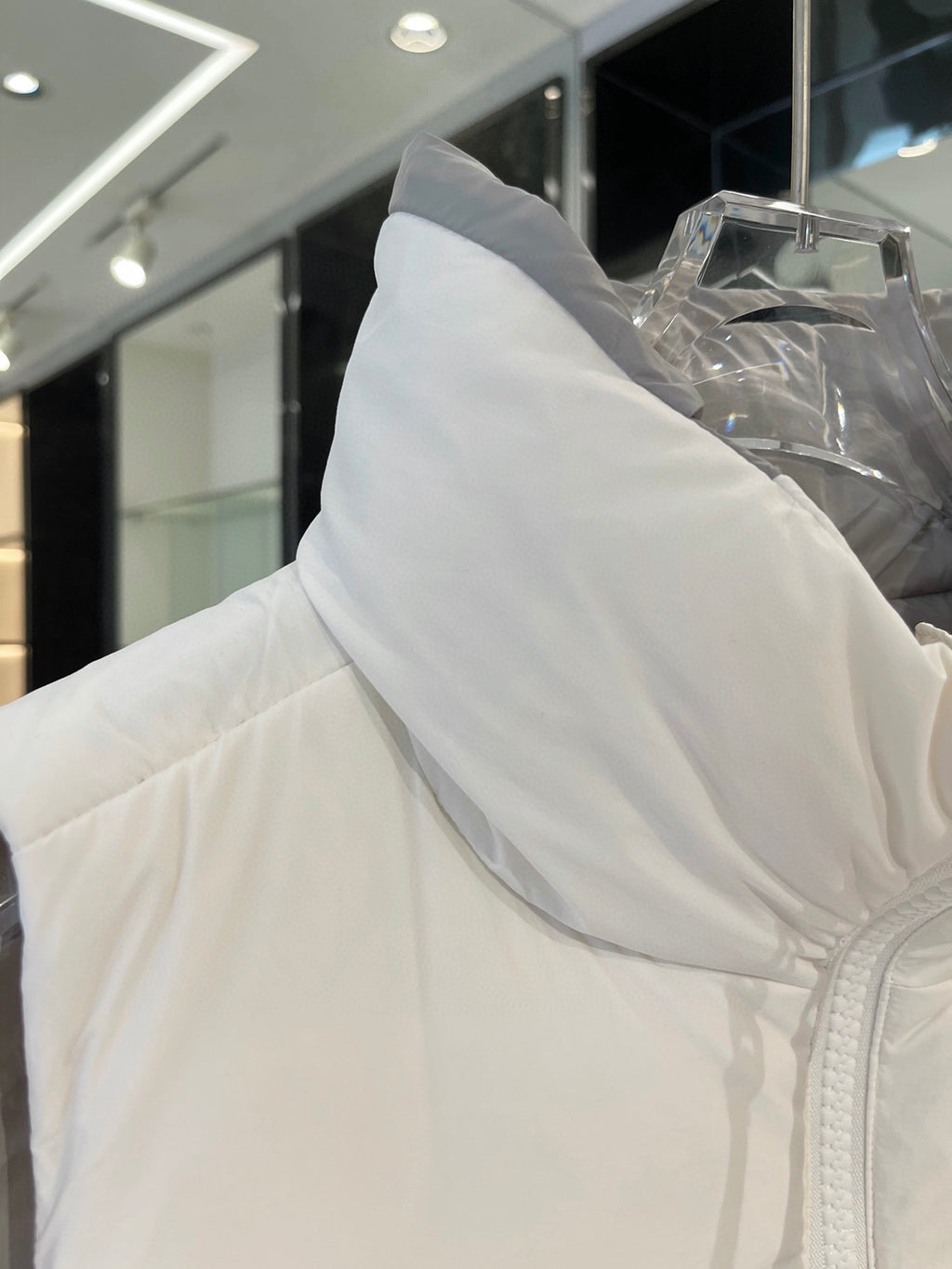 Canada Goose White Quilted Stand-Collar Puffer Vest