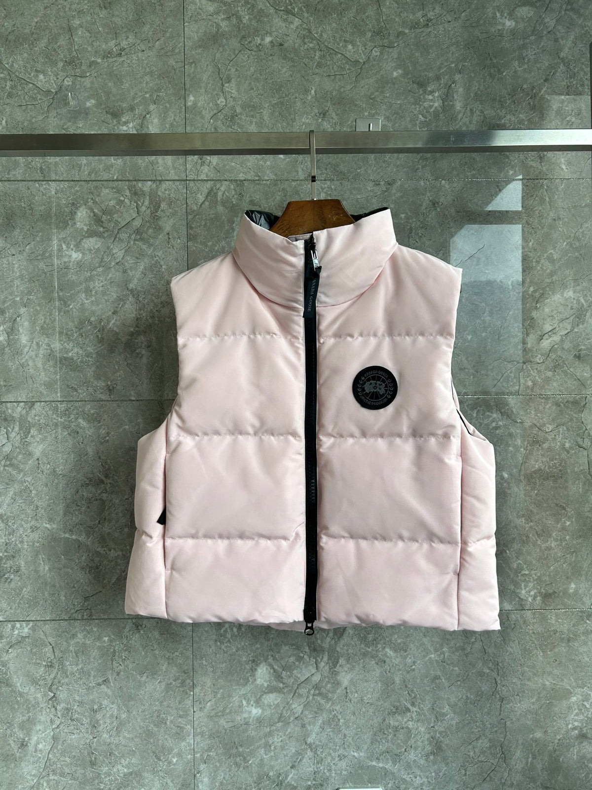 Canada Goose Blush Pink Quilted Stand-Collar Puffer Vest