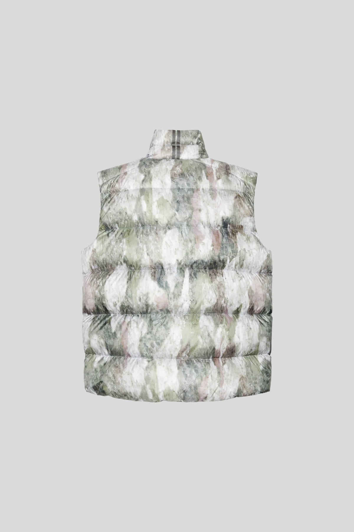 Canada Goose Sage Green and Grey Abstract Print Puffer Vest