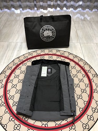 Canada Goose Charcoal Grey Quilted Logo-Patch Puffer Vest