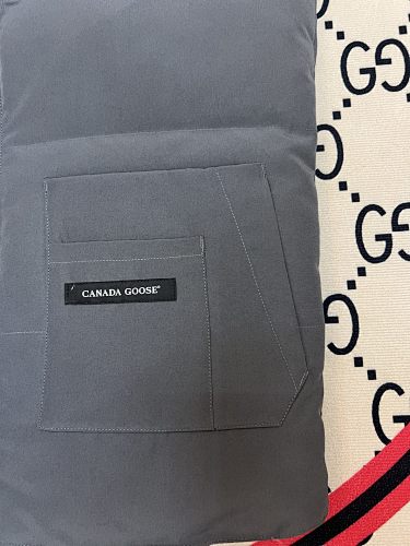 Canada Goose Charcoal Grey Quilted Logo-Patch Puffer Vest