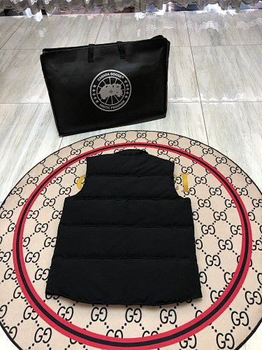 Canada Goose Black Quilted Logo-Patch Puffer Vest