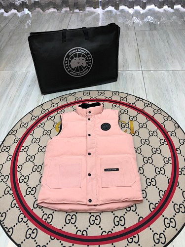 Canada Goose Blush Pink Quilted Logo-Patch Puffer Vest