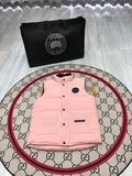Canada Goose Blush Pink Quilted Logo-Patch Puffer Vest