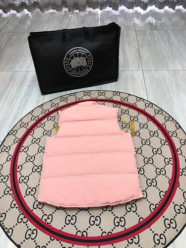 Canada Goose Blush Pink Quilted Logo-Patch Puffer Vest