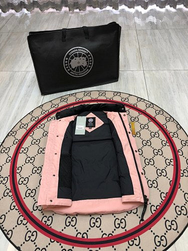 Canada Goose Blush Pink Quilted Logo-Patch Puffer Vest
