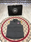 Canada Goose Charcoal Grey Quilted Logo-Patch Puffer Vest